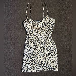 Cheetah print slip dress